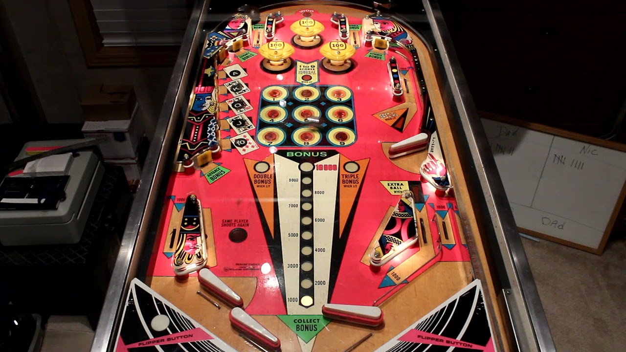 1974 Williams Dealers Choice Pinball Machine