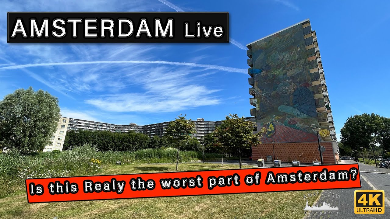 Amsterdam De Bijlmer - Summer 4K Tour HDR 2022