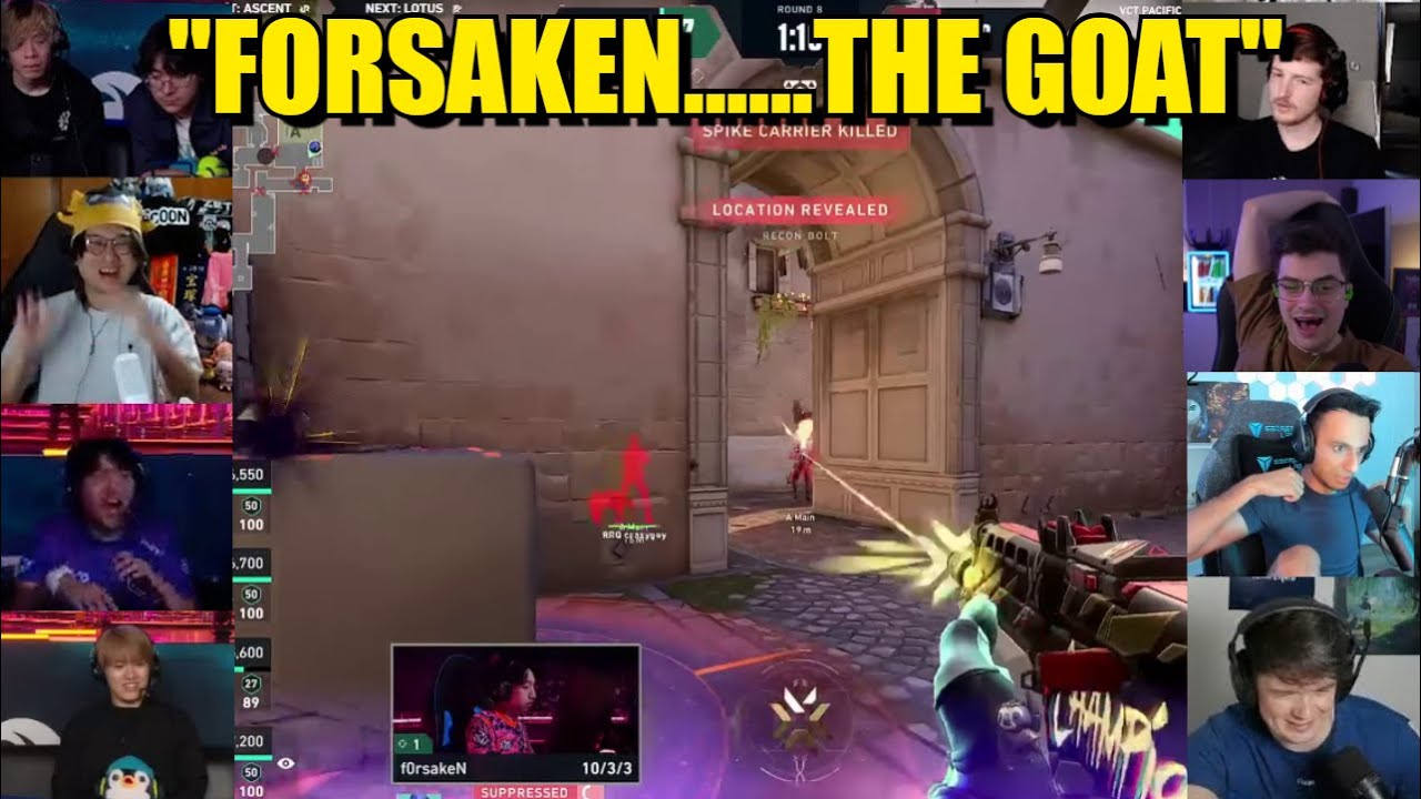 Valorant pros/streamers react to PRX Forsaken's INSANE 3k against RRQ