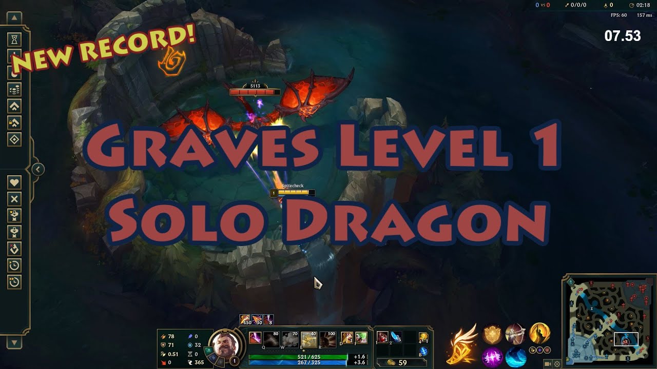Graves Level 1 Solo Dragon Season 12 [1:09.23]