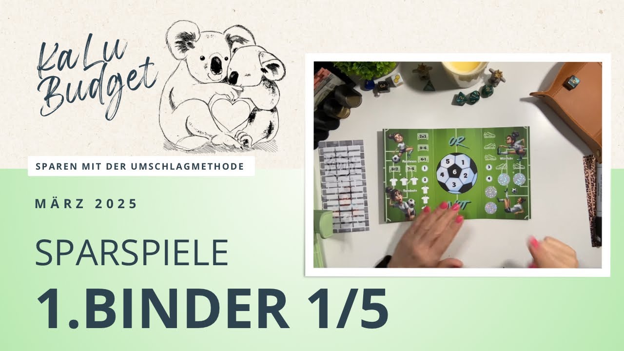 Sparspiele im Binder 1 | 03/26 - 1/5 | Budget 90 EUR | Neue Challenges ziehen ein🥰 #budgetieren 