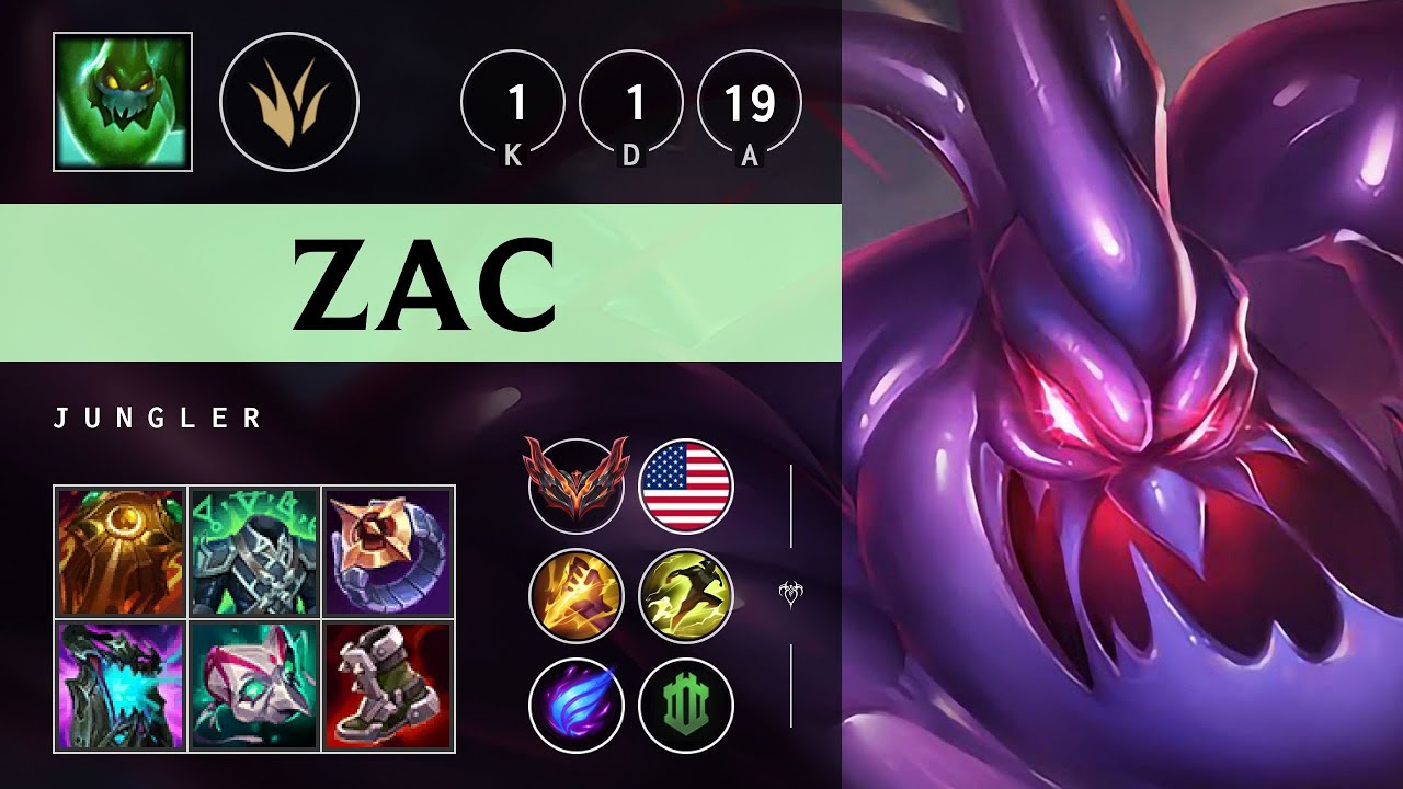 Zac Jungle vs Jarvan IV - NA Grandmaster Patch 25.21