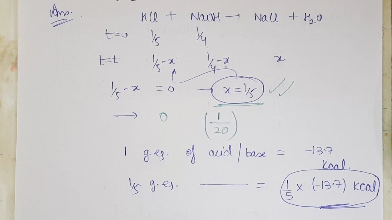 Thermodynamics (Part IV): Enthalpy of Neutralization, Heat of Combustion, Bond Energy