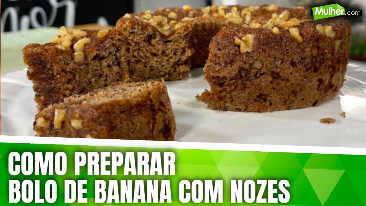 Como preparar um delicioso bolo de banana com nozes, sem trigo