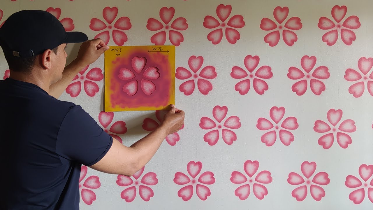 IDEIA DE PINTURA DECORATIVA F&Aacute;CIL DE FAZER COM STENCIL DE PAPEL