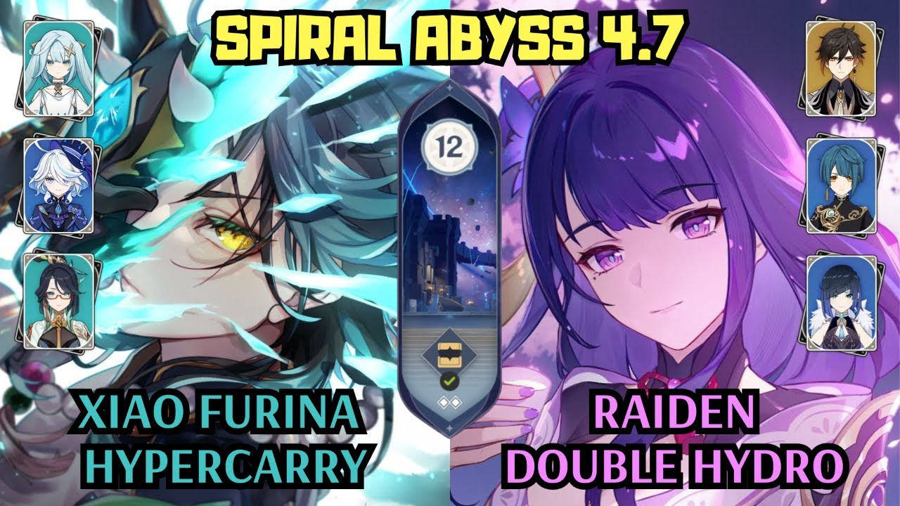 C0 Xiao Furina Hypercarry & C0 Raiden Double Hydro | 4.4 Spiral Abyss Floor 12 | Genshin Impact