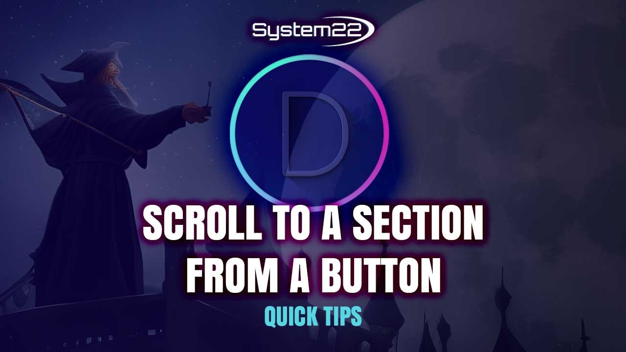 Divi Theme Scroll To A Section With Anchor Tags