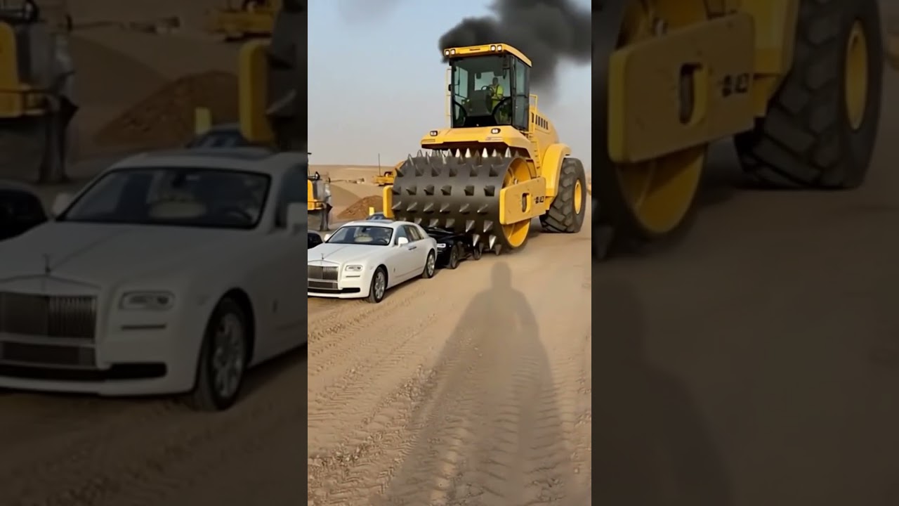 The Road Roller Faces the Rolls Royce Fleet&hellip; and Regrets It Instantly! 🚘💥😱