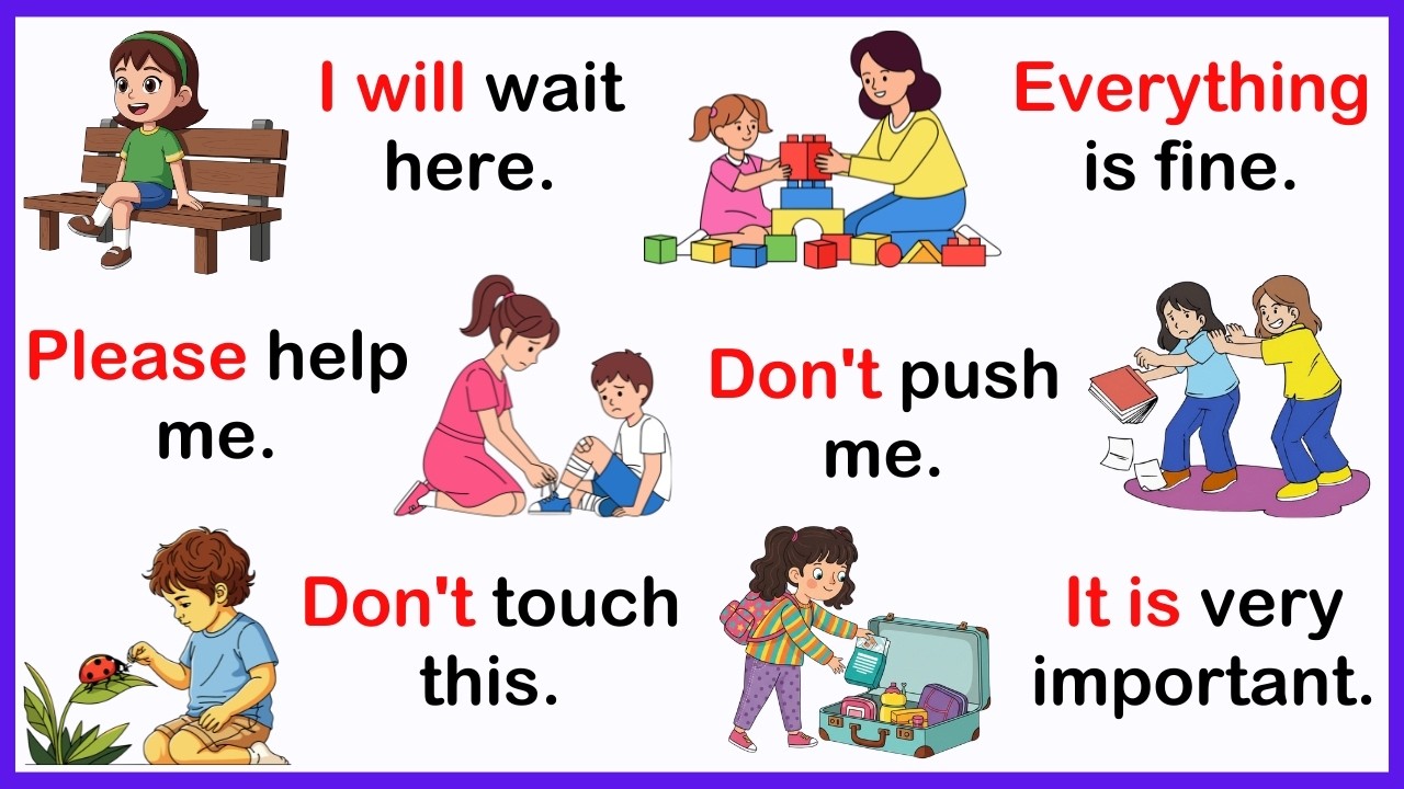 100 Common Daily English Sentences for Beginners | Speak English with Kids Every Day