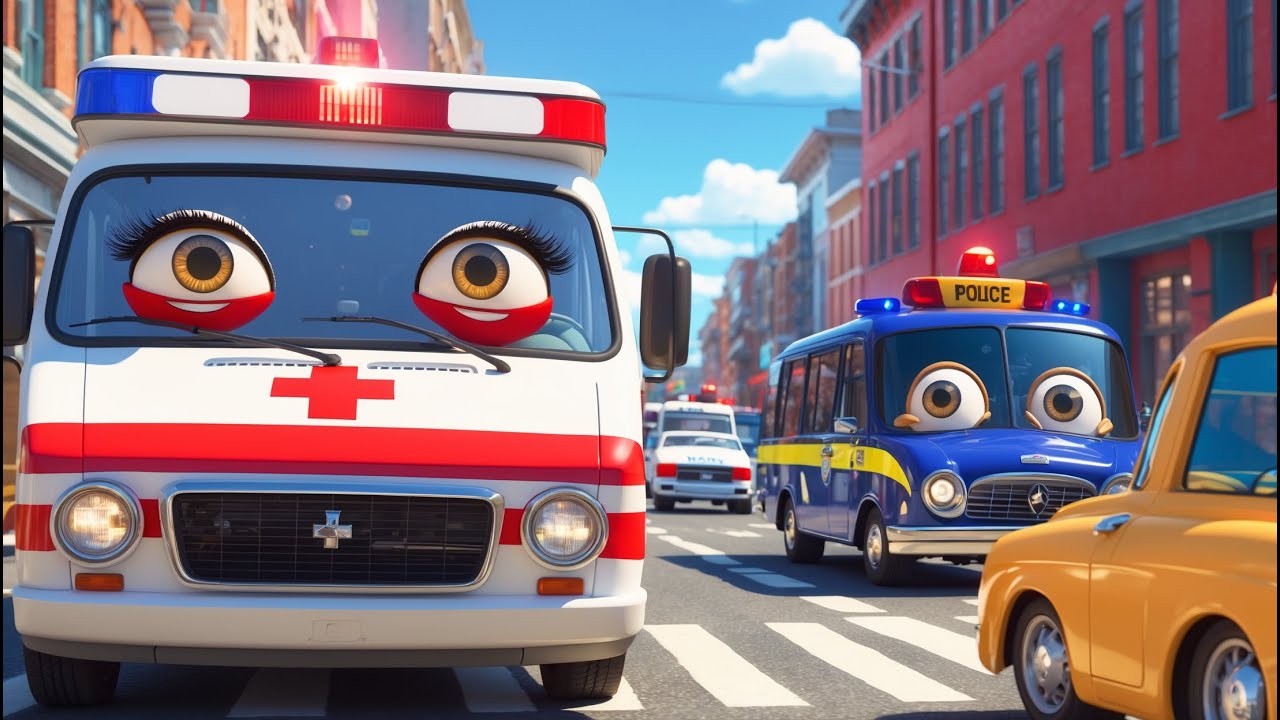 Traffic Helpers: Ambulance and Police Car Story