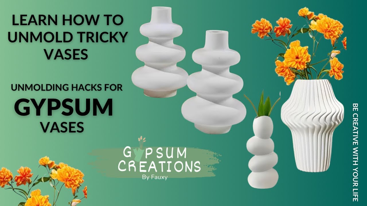 Learn how to Unmold tricky vases| unmolding hacks for Gypsum vases