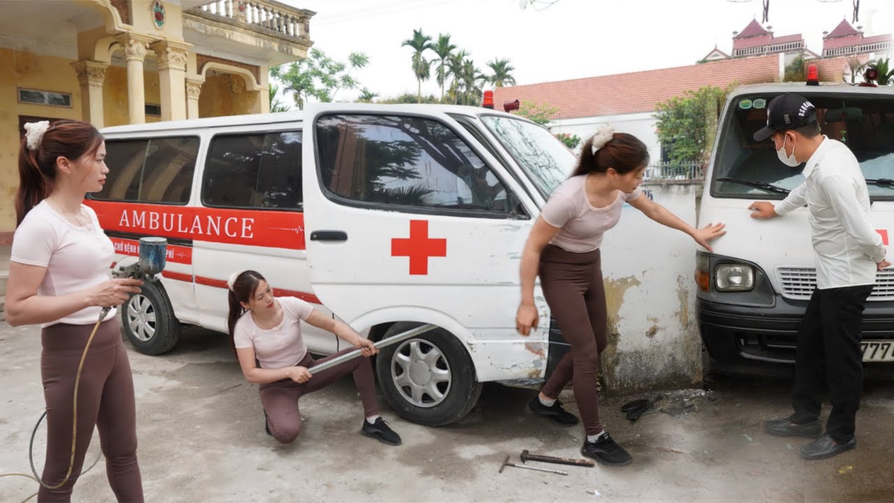 Genius Girl's Challenge: Restoring a Toyota AMBULANCE (HIACE) that was seriously damaged.