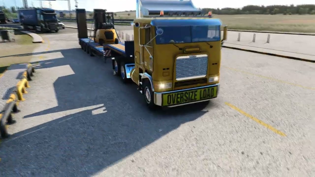 🚚[유로트럭2,ETS2] 게임플레이, 지게차 운송, Freightliner FLB, GAME PLAY, SNOWYMOON V2.