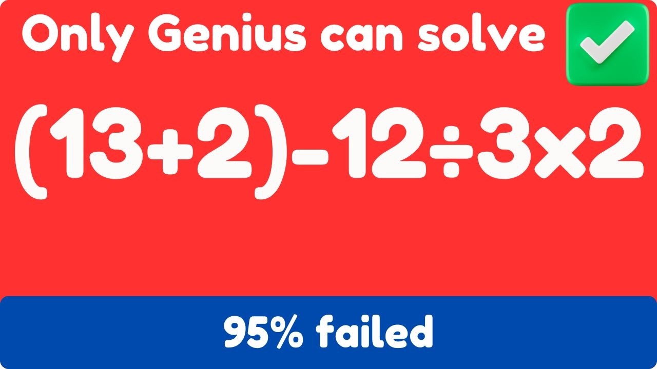 Only  genius person can solve quickly this math problem and break the records, 95% failed