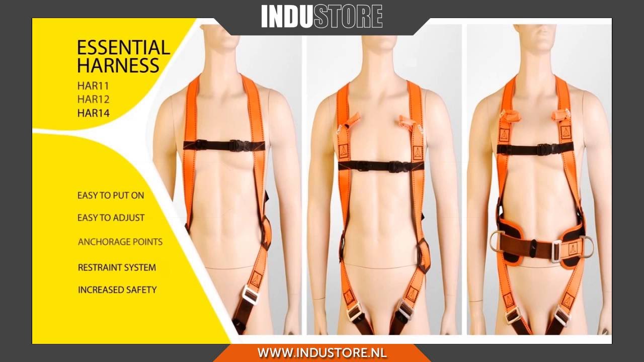 Industore: Valbeveiliging Delta Plus Veiligheidharnas - Comfortabele en betrouwbare valbescherming.