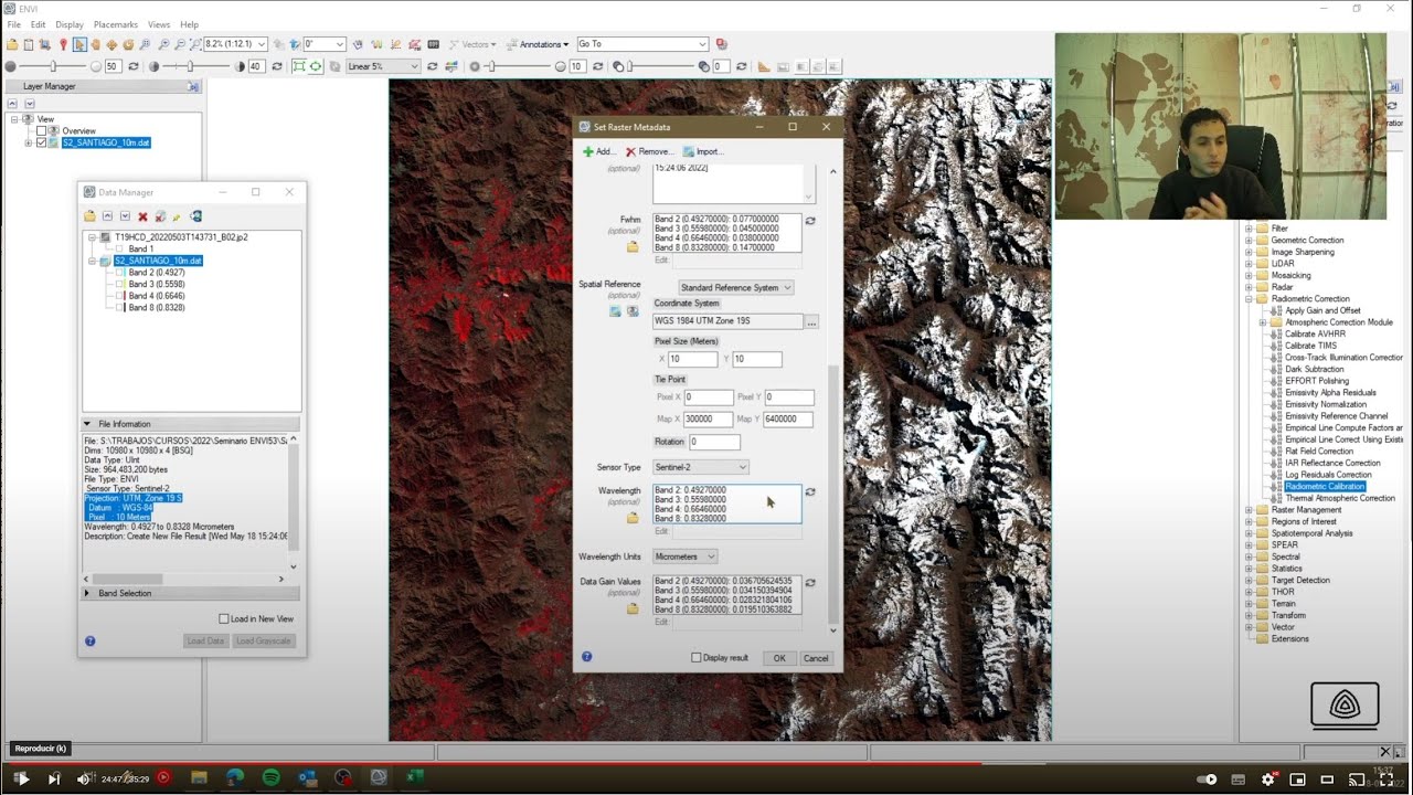 Senitnel-2 y Landsat-9 en ENVI 5.3