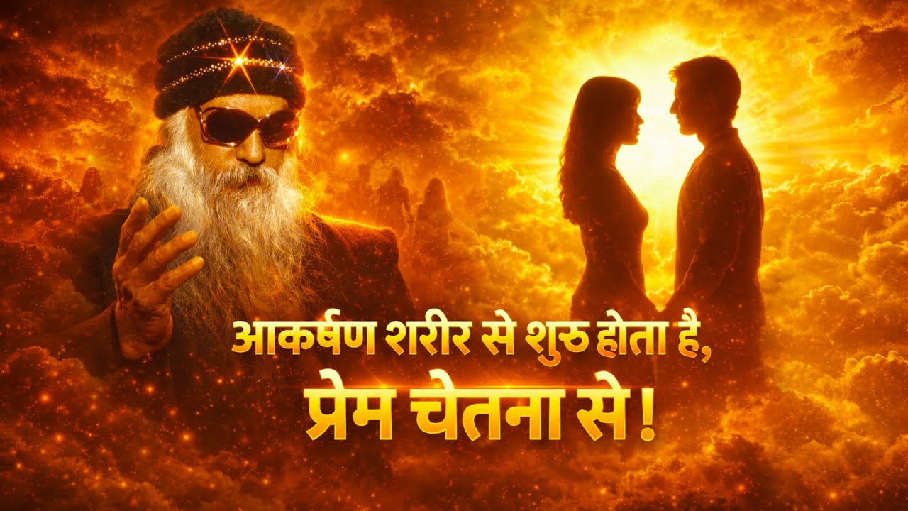 आकर्षण शरीर से शुरू होता है,  प्रेम चेतना से। #osho #oshowisdom #osho hindi speech #oshopravachan