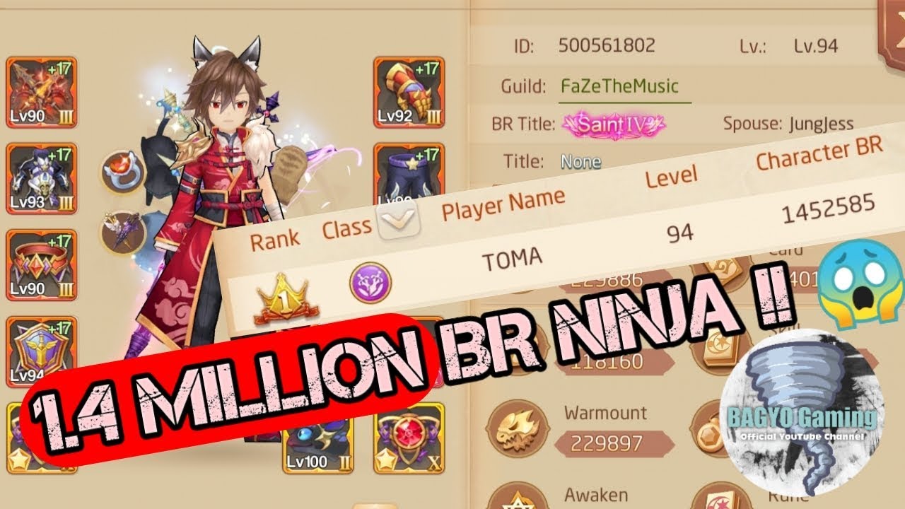 Ninja Rank#1 + Damage Build Review - Tales of Wind | Laplace M