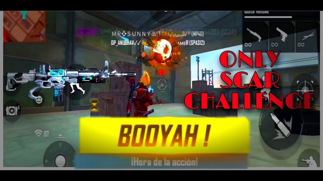 ONLY SCAR CHALLENGE || TRAINING GROUND || GARENA FREE FIRE =ROY GAMING 3