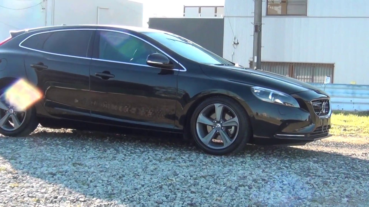 14yモデル【ボルボ V40 T4 SE セ-フティ-PKG!!】プチ・カスタム♪BLIS ACC/黒革/HDDナビ//バックカメラ 専用17AW フルオプション/ローダウン・社外マフラ-/1オ-ナ-
