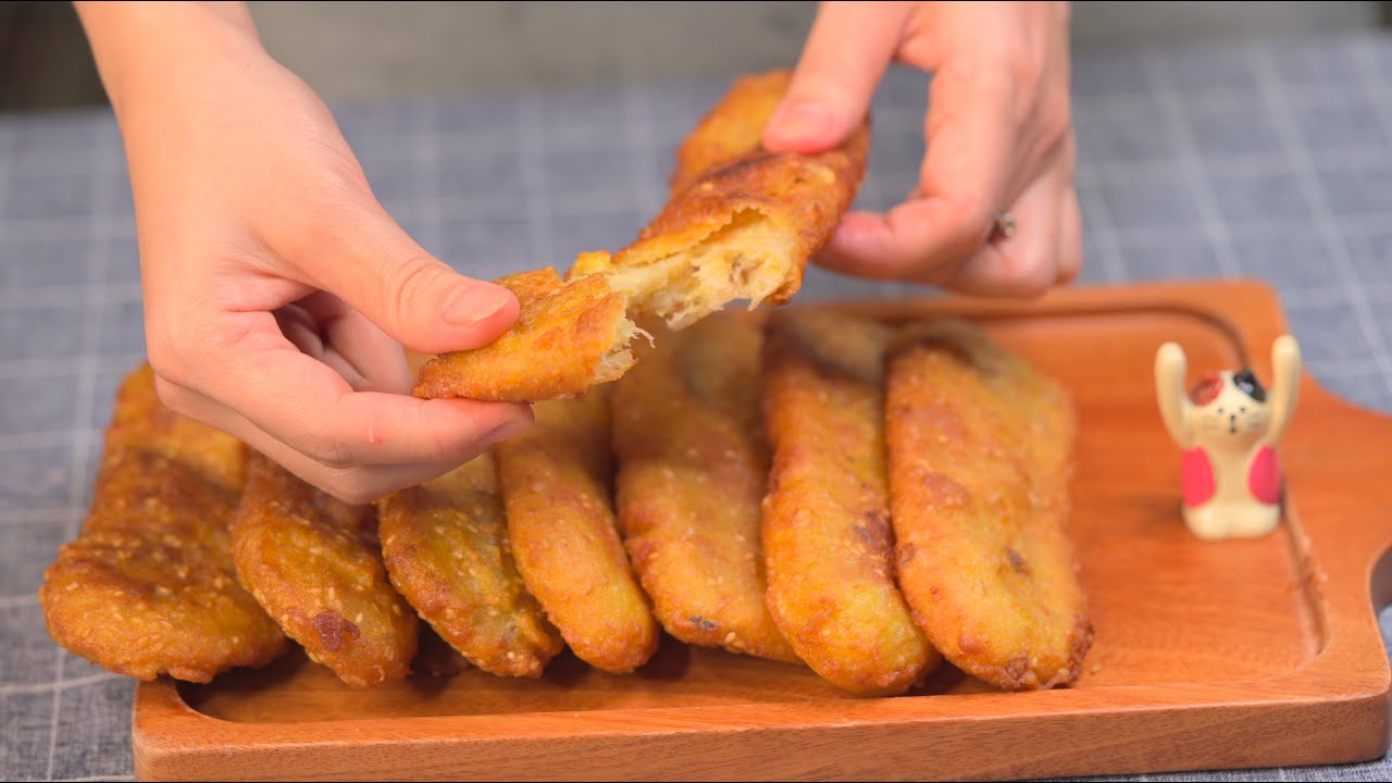 Long-lasting Crispy Fried Banana Cake - SUPER DELICIOUS (No oven needed)