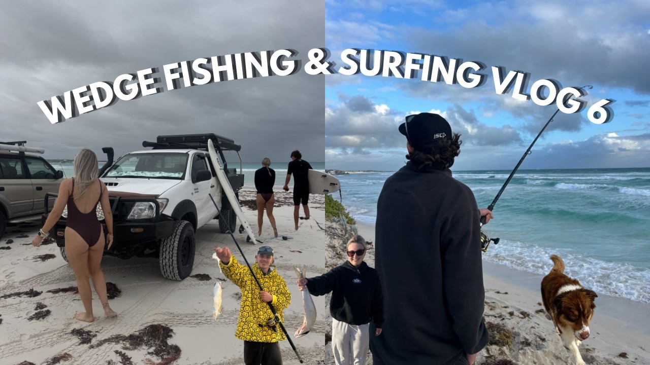 VLOG 6 - Wedge Island | Surfing and Fishing Fun!!