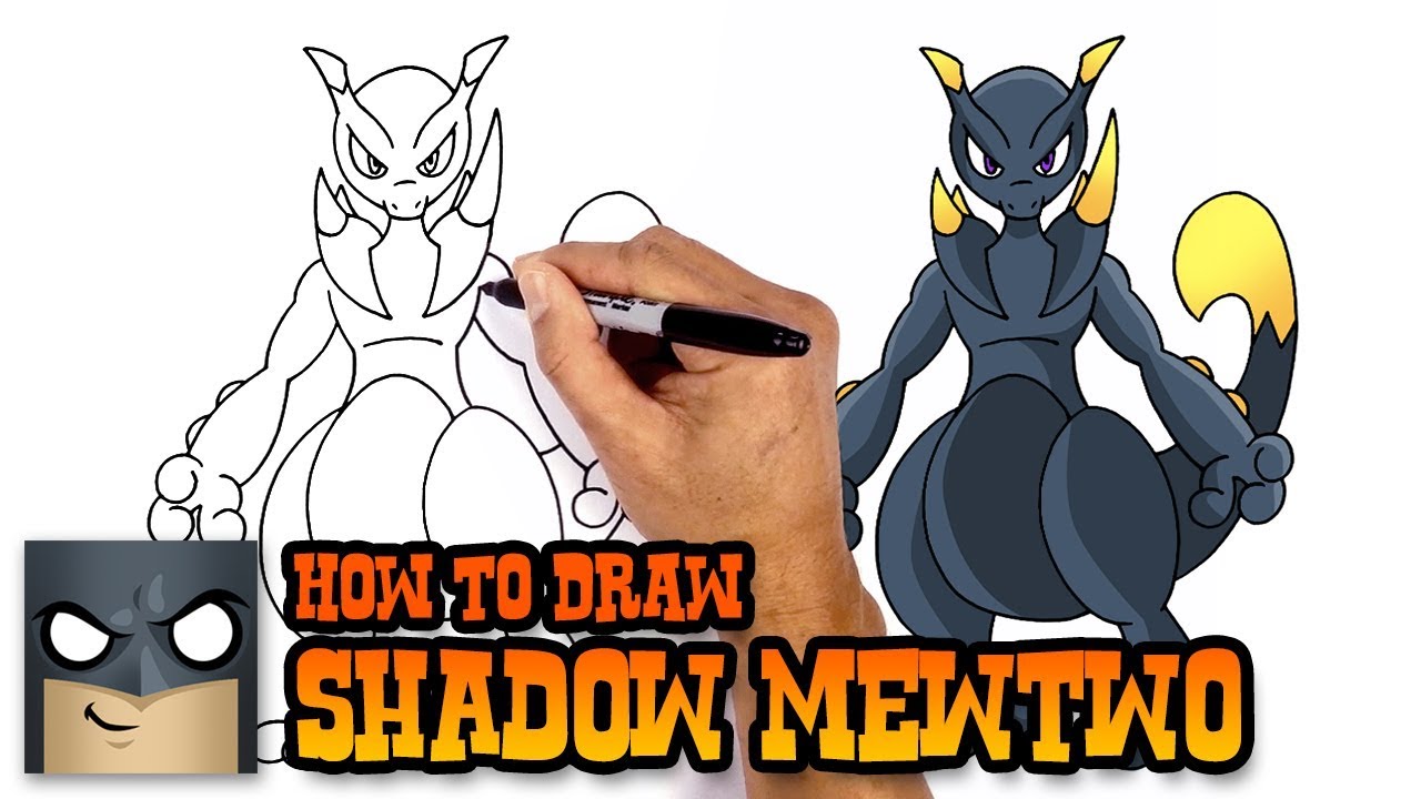 How to Draw Pokemon | Shadow MewTwo | Step by Step