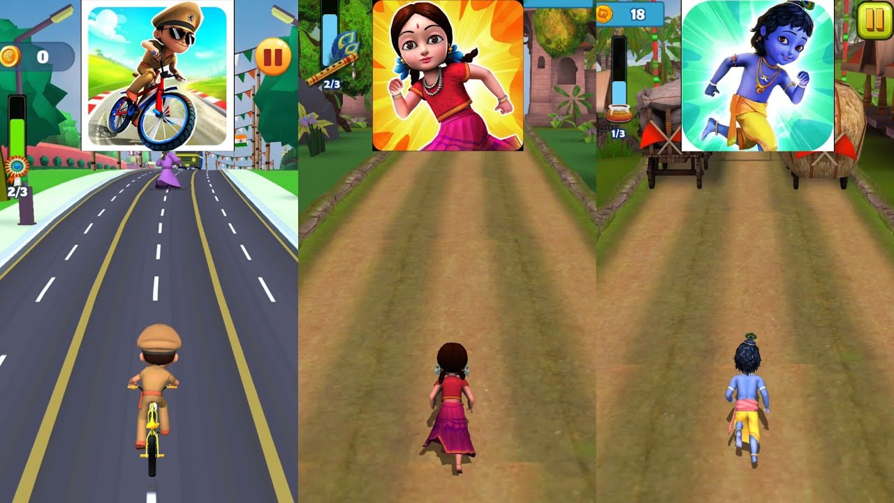 Little Singham Cycle Race 🆚  Little Radha 🆚  Little Krishna New Update