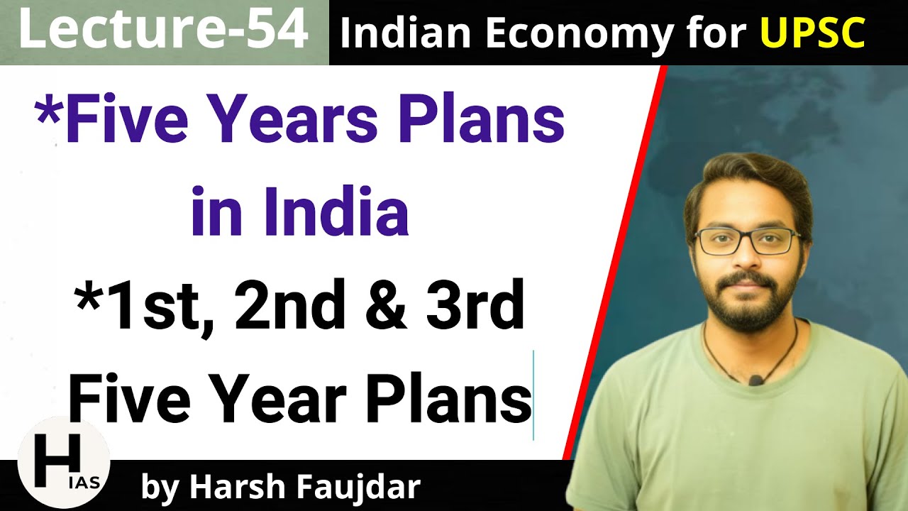 E54- 1st, 2nd & 3rd Five Year Plans in India | Indian Economy for UPSC