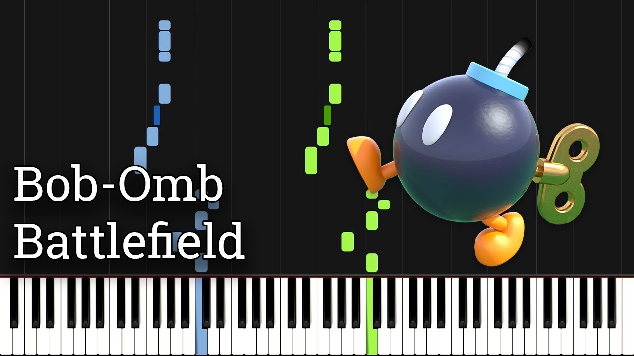 Bob-Omb Battlefield - Super Mario 64 (Piano Tutorial) [Synthesia]
