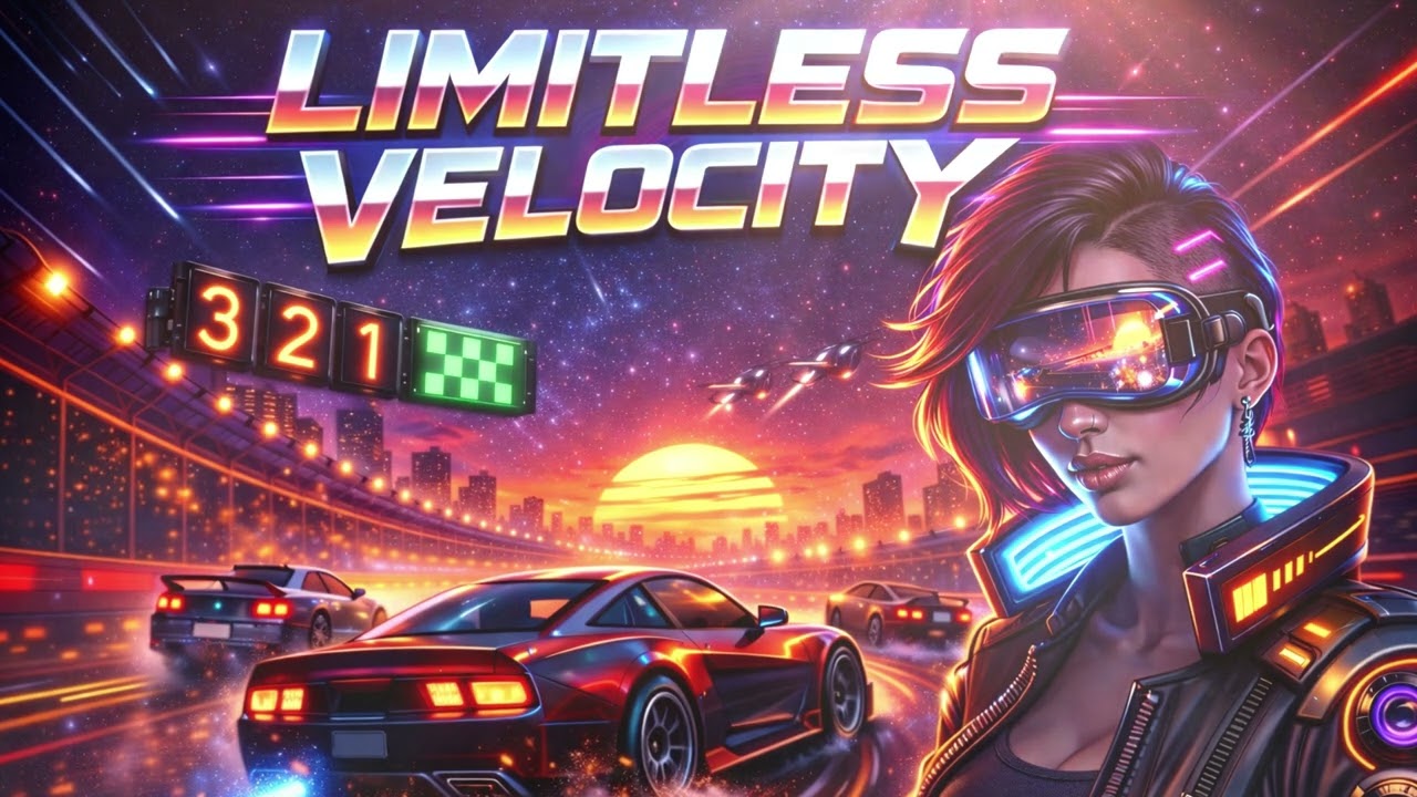 LIMITLESS VELOCITY 🚀 | Cyberpunk Racing Synthwave | AI Music | High Speed Night Drive