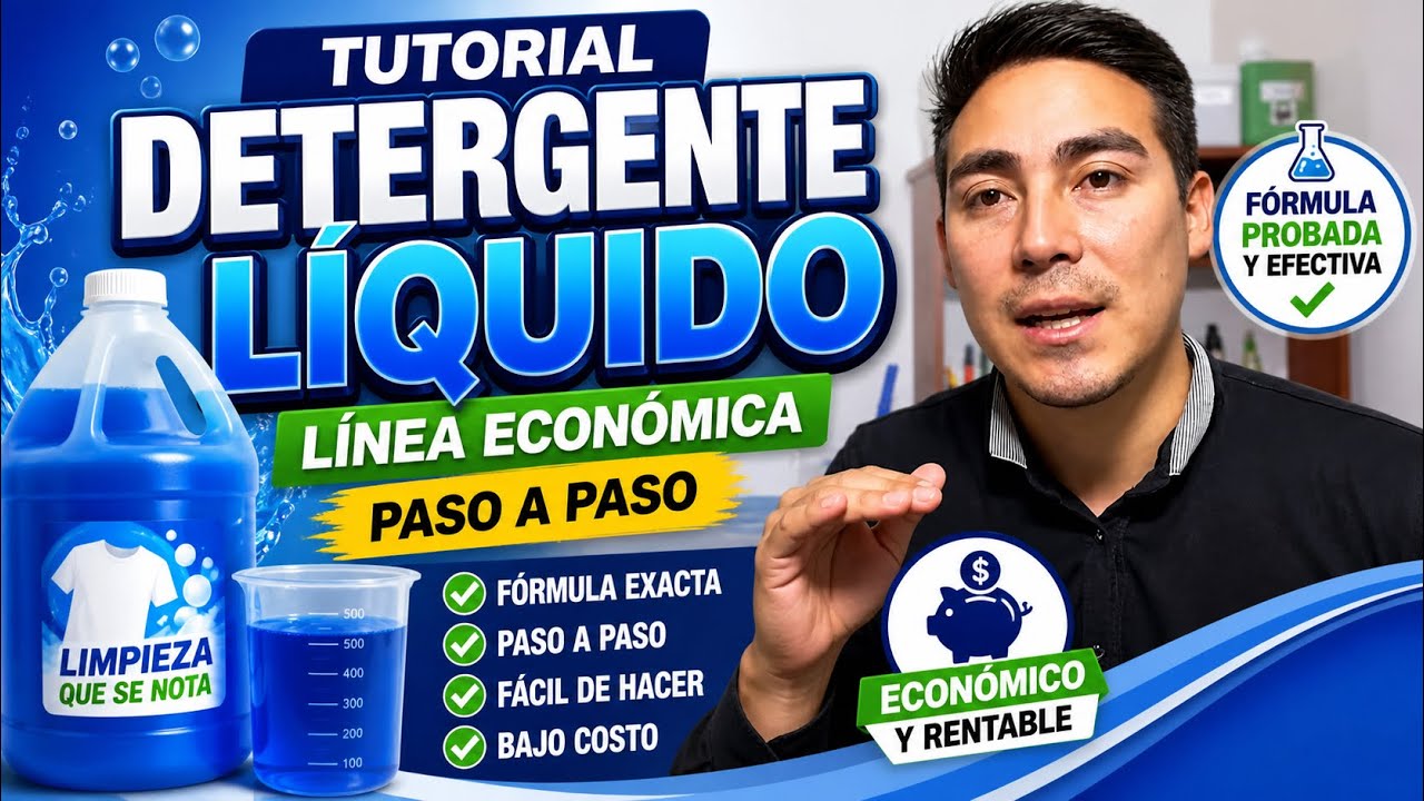 ¿CÓMO HACER DETERGENTE LÍQUIDO PARA ROPA? - FÓRMULA ECONÓMICA - TUTORIAL COMPLETO