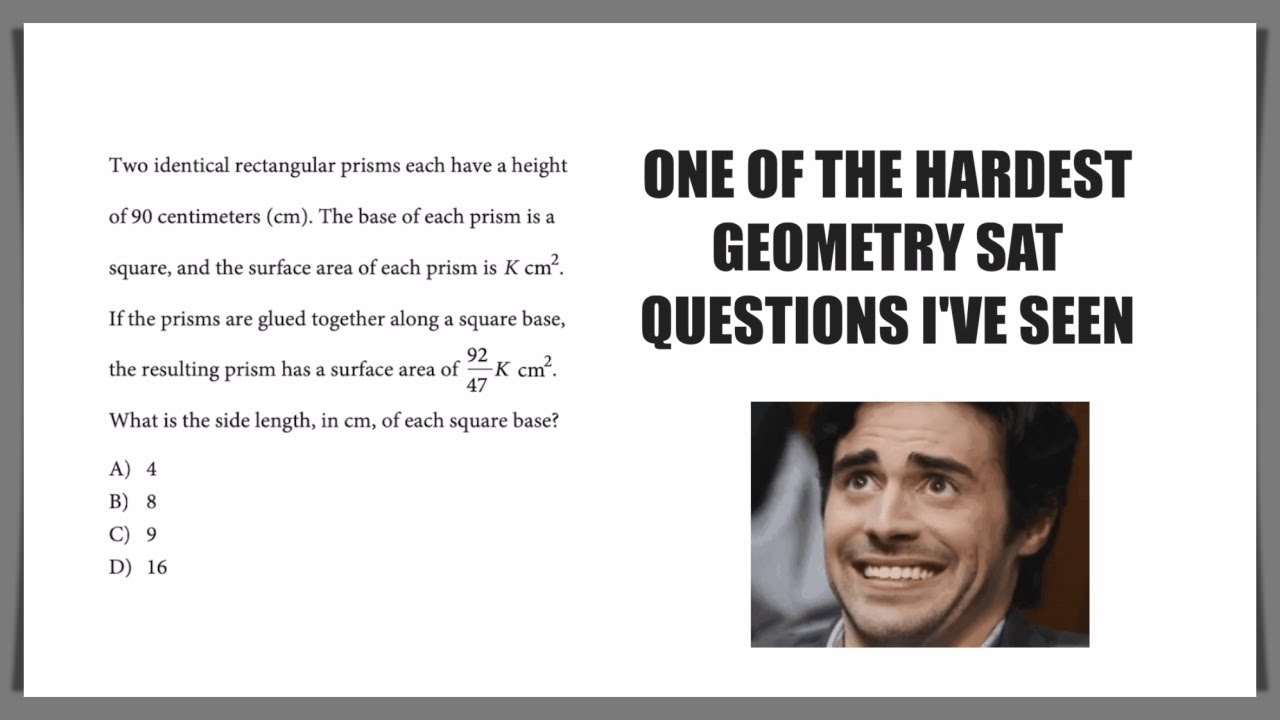 Can you do this Hard SAT Geometry Problem under 1 minute?