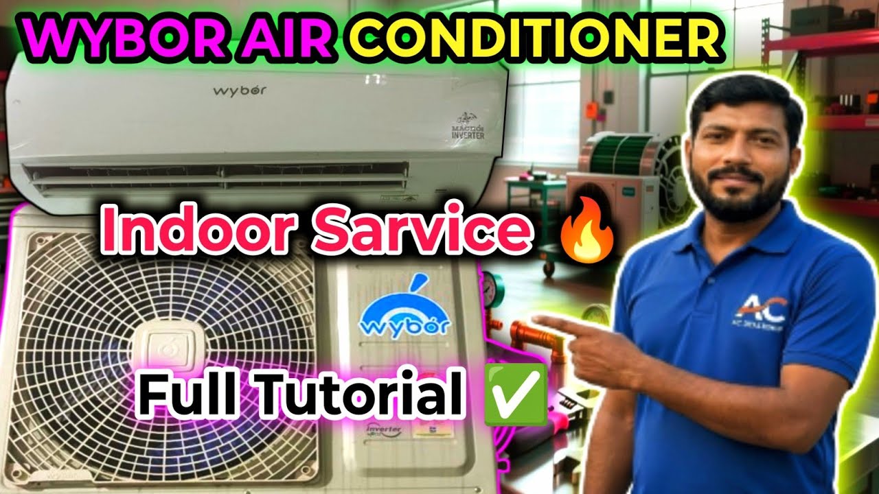 Wybor AC Indoor Service😱|Wybor air Conditioner Service|Split AC Indoor Service 👍