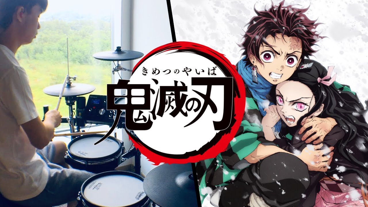 鬼滅の刃 OP フル - LiSA【紅蓮華 (Gurenge)】(Kimetsu no Yaiba OP FULL)- Drum Cover/を叩いてみた