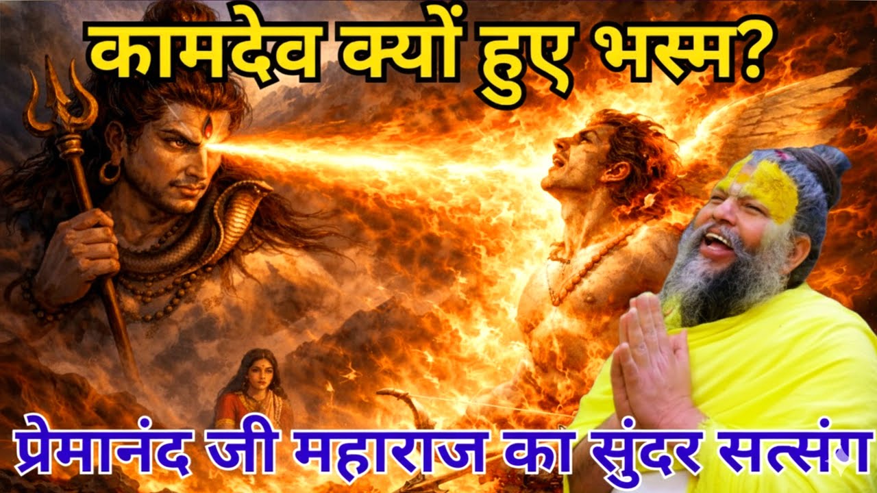भगवान शिव ने कामदेव को क्यों भस्म किया? | प्रेमानंद जी महाराज सत्संग | शिव कथा