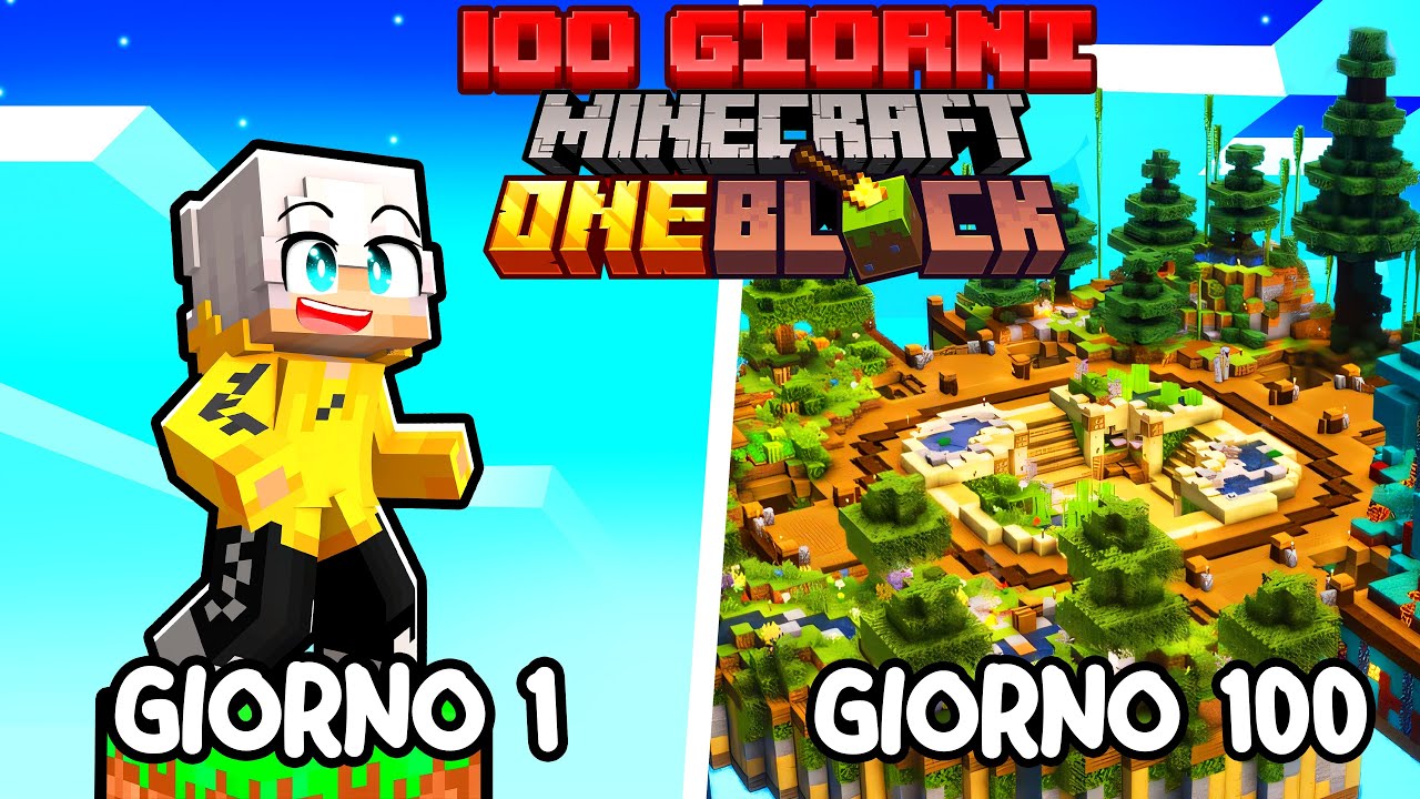 SOPRAVVIVO 100 giorni su UN SOLO BLOCCO in MINECRAFT