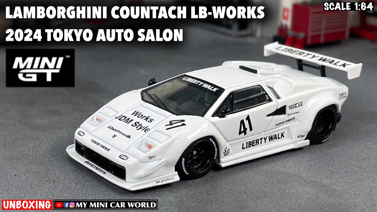 『MY MINI CAR WORLD』UNBOXING MINI GT 1/64 LAMBORGHINI COUNTACH LB-WORKS - 2024 TOKYO AUTO SALON