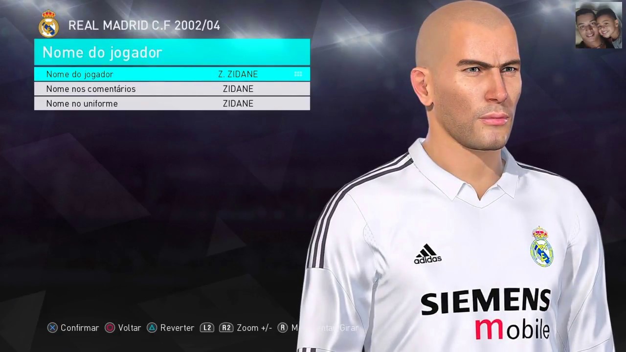 Zidane LEGENDS Face Tutorial PES 2018 PS4