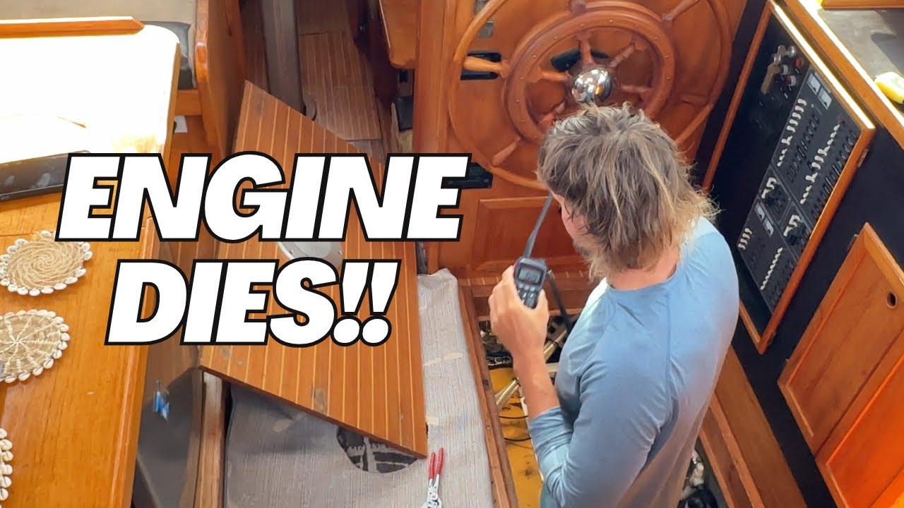 Engine dies in the middle of nowhere! (Real Offshore Sailing) - Nauticat 43 Sailing 14
