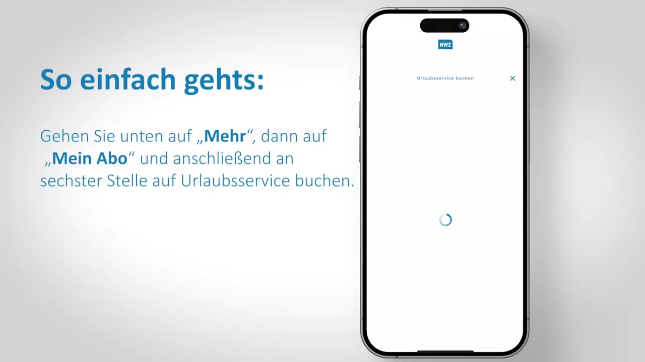Die NWZonline-App: Urlaubsservice