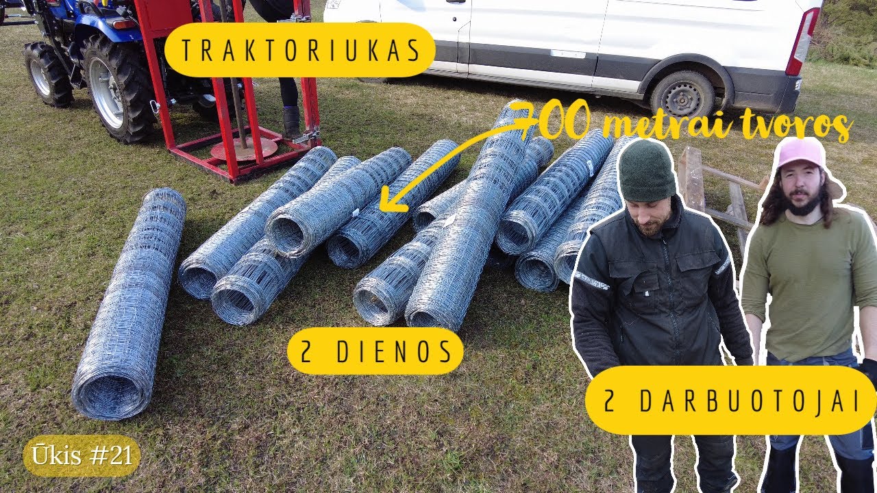 Ūkis #21 700 metrų tvoros per +-2 dienas, būsimam šilauogių ūkiui. Sugedo kamera.