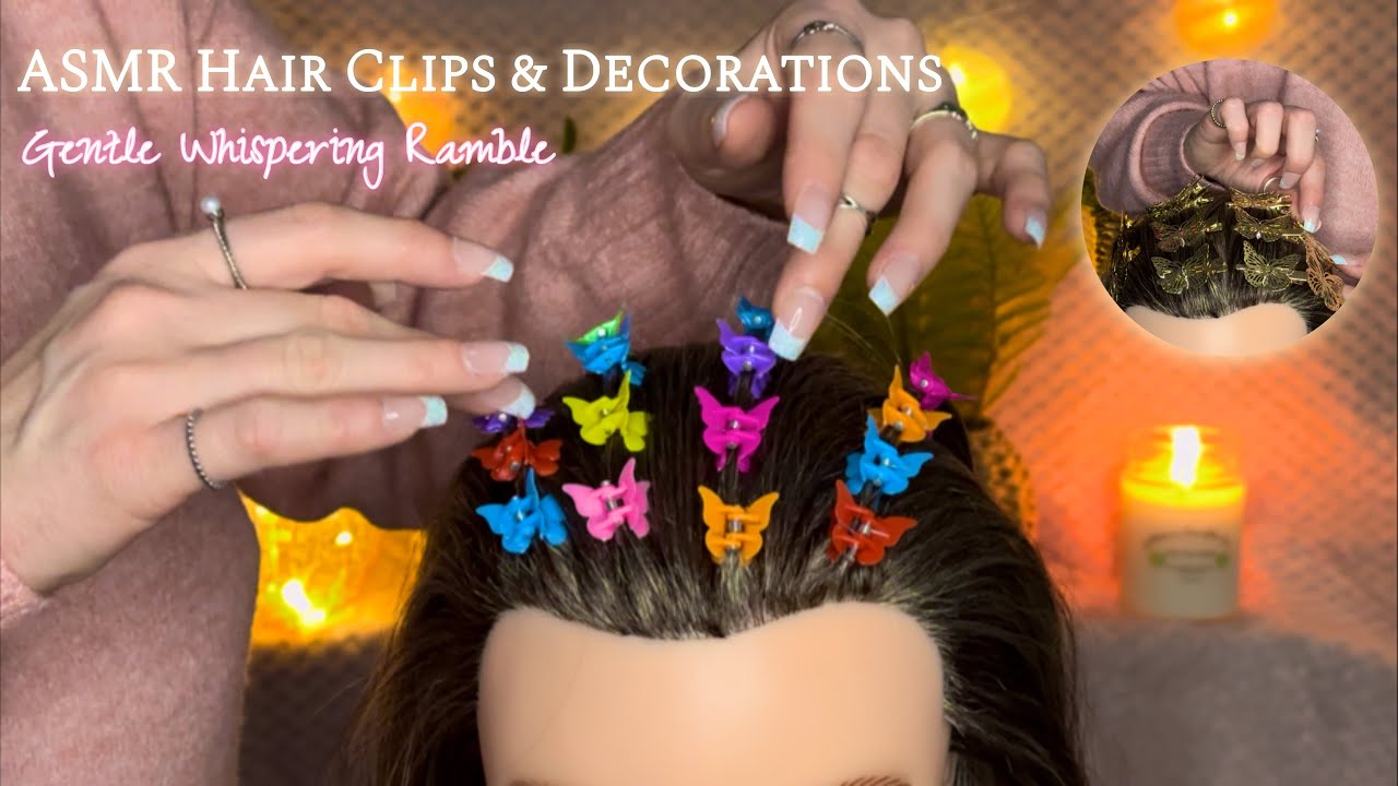 ASMR Most Relaxing Hair Treatment with Hair Brushing, Hair Clips, Decorations & Scalp Scratching