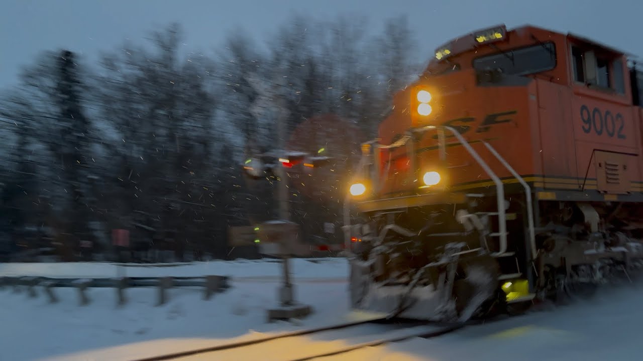 BNSF #9002 leads a loaded coal on the Brainerd Sub