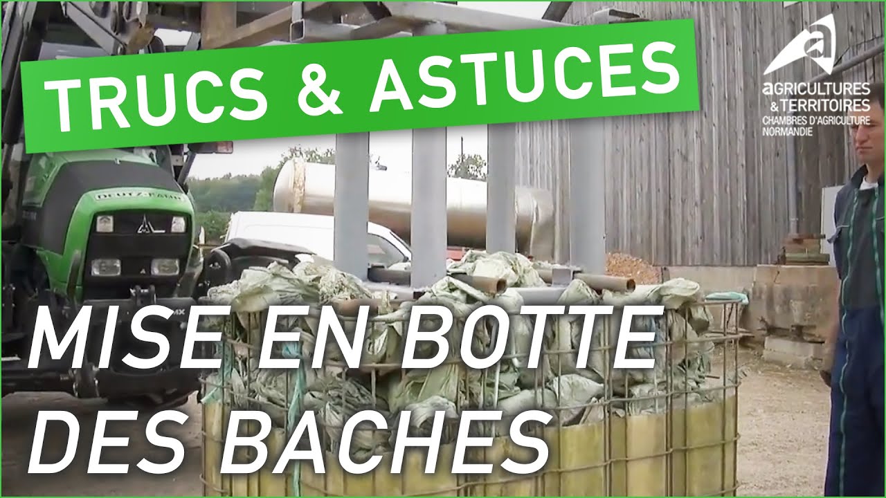 Trucs et astuces d’agriculteurs : Mise en botte des bâches d’enrubannage | Philippe Valentin