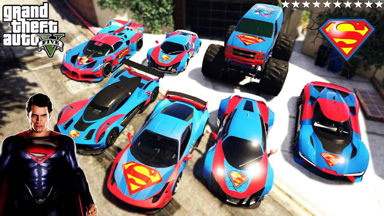 GTA 5 - Stealing SUPERMAN HYPER CARS With Franklin | (Real Life Cars #106)