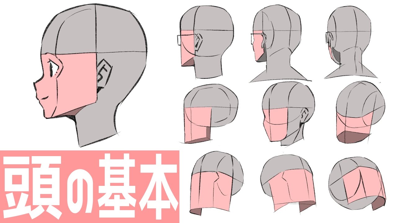 【大事なのはこの意識！】頭をどんな角度からでも自由自在に描く方法