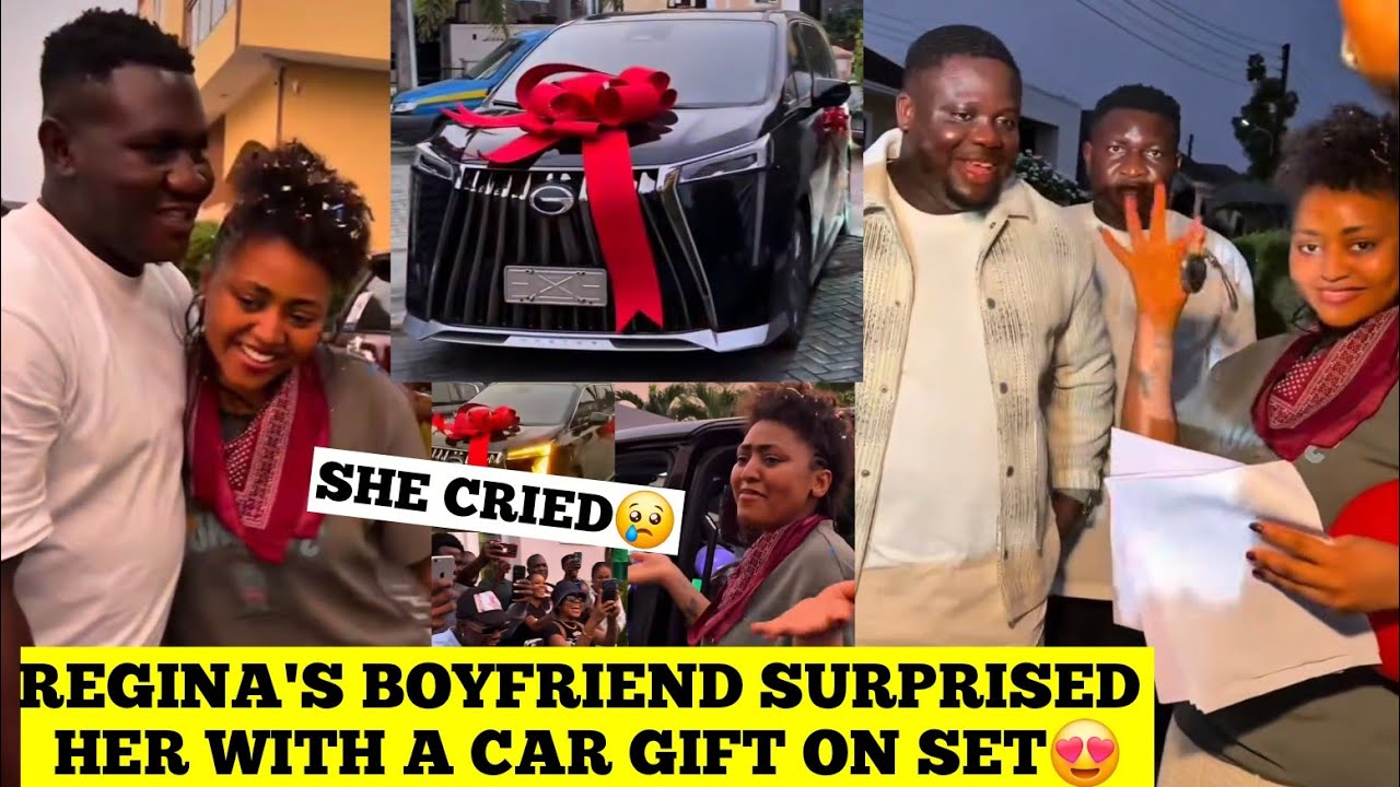 REGINA DANIEL'S BOYFRIEND SURPRISED HER WITH A BRAND NEW CAR ON SET😍🎊🥰