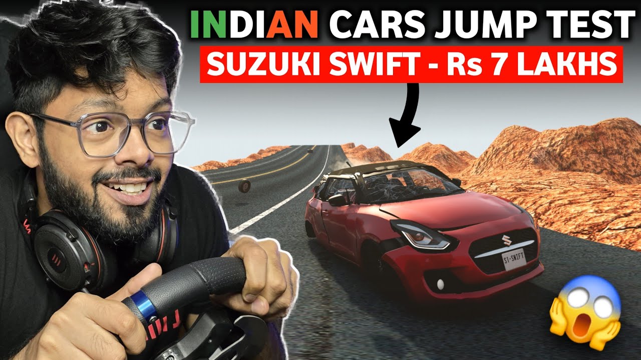 HIGH JUMP VS INDIAN CARS | CRAZY TEST - BeamNG