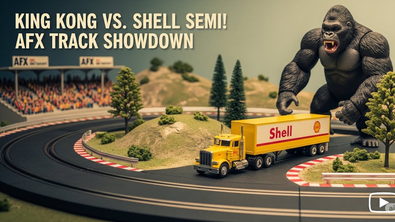 Vintage AFX Shell Peterbilt Semi Truck - HO Slot Car Racing 